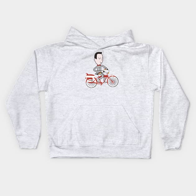 Pee Wee's Bike Kids Hoodie by sadsquatch